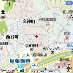 愛知県瀬戸市窯神町43周辺の地図