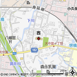 富士宮市立西保育園周辺の地図