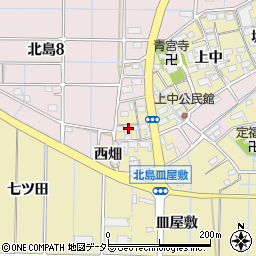愛知県稲沢市北島町西屋敷38周辺の地図