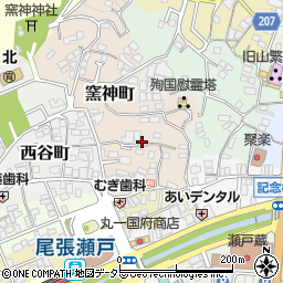 愛知県瀬戸市窯神町63周辺の地図