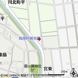 愛知県愛西市藤ケ瀬町宮東周辺の地図