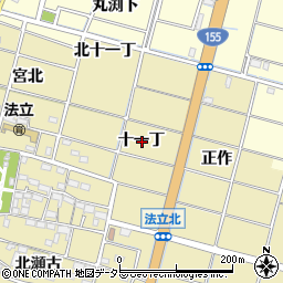 愛知県稲沢市平和町法立十一丁周辺の地図