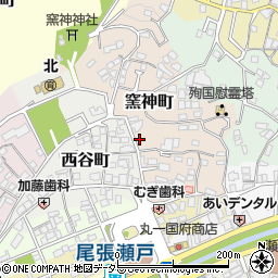 愛知県瀬戸市窯神町53周辺の地図