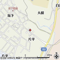 愛知県豊田市石畳町片平周辺の地図