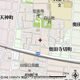 愛知県稲沢市奥田町周辺の地図
