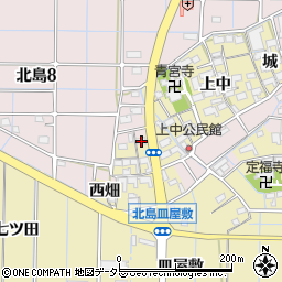 愛知県稲沢市北島町西屋敷45周辺の地図