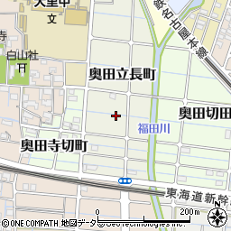 愛知県稲沢市奥田立長町周辺の地図