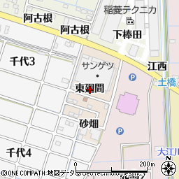 愛知県稲沢市千代町東廻間周辺の地図