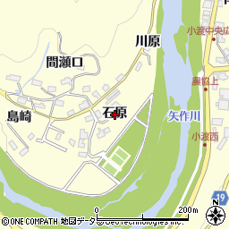 愛知県豊田市島崎町石原周辺の地図