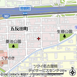 愛知県名古屋市北区五反田町周辺の地図