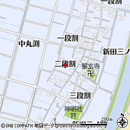 愛知県稲沢市祖父江町三丸渕二段割周辺の地図