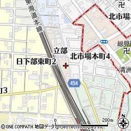 愛知県稲沢市日下部町河原周辺の地図