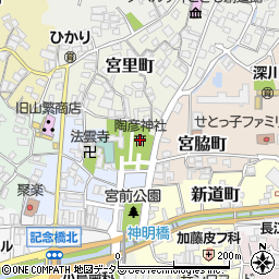 陶彦神社周辺の地図