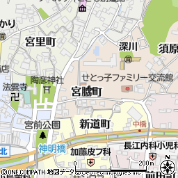 愛知県瀬戸市宮脇町周辺の地図