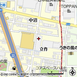 愛知県清須市春日立作周辺の地図