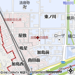 愛知県北名古屋市加島新田屋敷174周辺の地図