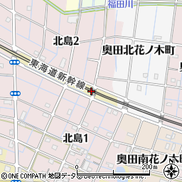 愛知県稲沢市北島町天神前周辺の地図