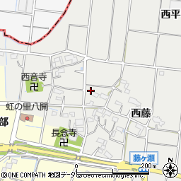 愛知県愛西市藤ケ瀬町西藤周辺の地図