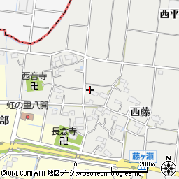 愛知県愛西市藤ケ瀬町（西藤）周辺の地図