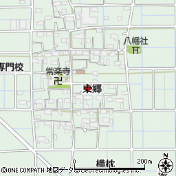 愛知県稲沢市堀之内町東郷周辺の地図