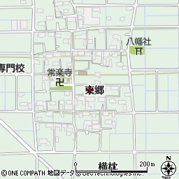 愛知県稲沢市堀之内町（東郷）周辺の地図