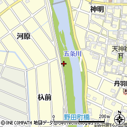 愛知県清須市春日東上河原周辺の地図