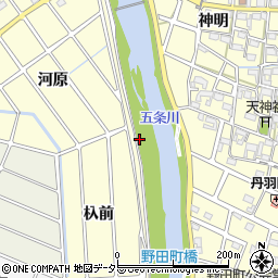 愛知県清須市春日（東上河原）周辺の地図
