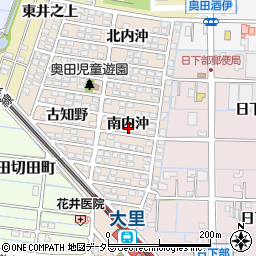 愛知県稲沢市奥田町（南内沖）周辺の地図