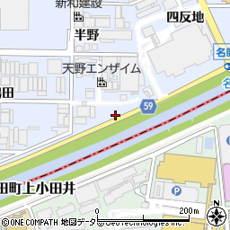 愛知県北名古屋市九之坪（南半埜）周辺の地図