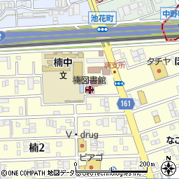 名古屋市楠図書館周辺の地図