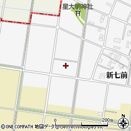 愛知県愛西市上東川町新七前周辺の地図