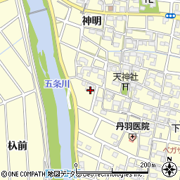 愛知県清須市春日（天神）周辺の地図