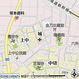 愛知県稲沢市北島町城33周辺の地図