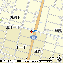 愛知県稲沢市平和町法立（東十一丁）周辺の地図