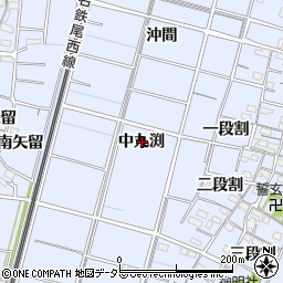 愛知県稲沢市祖父江町三丸渕中丸渕周辺の地図