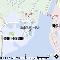 亀山温泉周辺の地図
