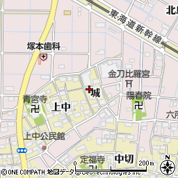 愛知県稲沢市北島町城29周辺の地図