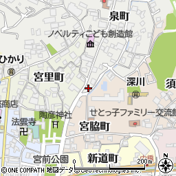 愛知県瀬戸市泉町1-2周辺の地図