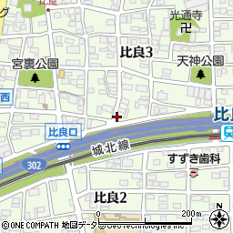 愛知県名古屋市西区比良周辺の地図