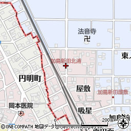 加島新田北浦周辺の地図