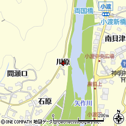 愛知県豊田市島崎町川原周辺の地図