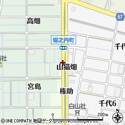 愛知県稲沢市千代町戌亥出周辺の地図