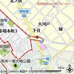 愛知県稲沢市北市場町町東周辺の地図