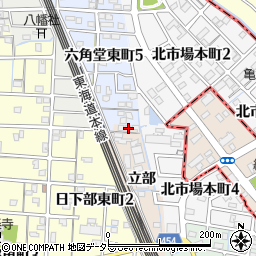 愛知県稲沢市日下部町立部45周辺の地図