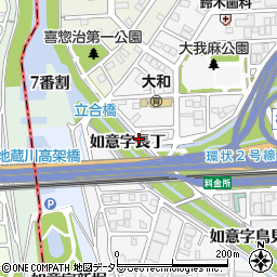 愛知県名古屋市北区楠町如意字長丁周辺の地図