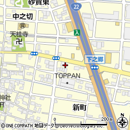 愛知県清須市春日高札周辺の地図