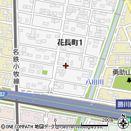 愛知県春日井市花長町1-19-14駐車場周辺の地図