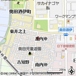 愛知県稲沢市奥田町（北内沖）周辺の地図