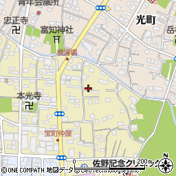 静岡県富士宮市宝町周辺の地図