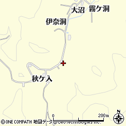 愛知県豊田市三箇町秋ケ入周辺の地図